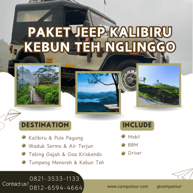 Paket jeep kalibiru KEBUN TEH nglinggo
