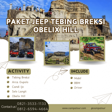 Paket jeep tebing breksi obelix hill
