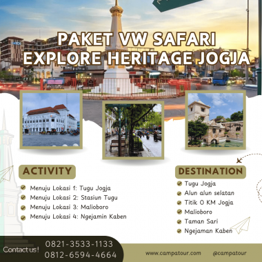 PAket VW Safari Explore Heritage Jogja