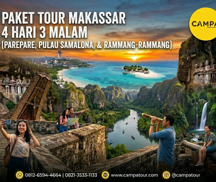 Paket Tour Makassar 4 Hari 3 Malam (Pare Pare, Pulau Samalona dan Rammang Rammang) bersama Campa Tour -