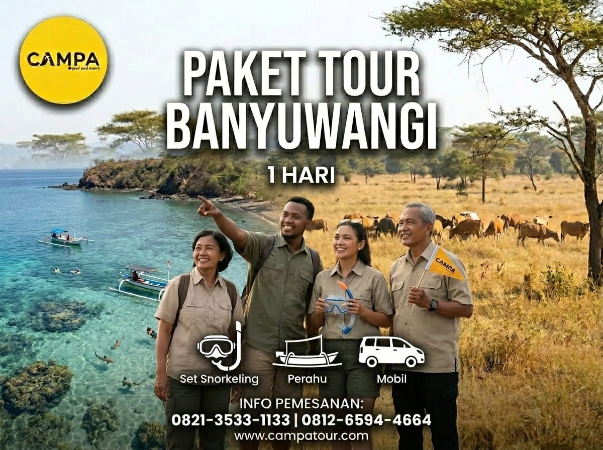 Paket Tour Banyuwangi 1 Hari (Bangsring Underwater dan Taman Nasional Baluran)_Campa Tour