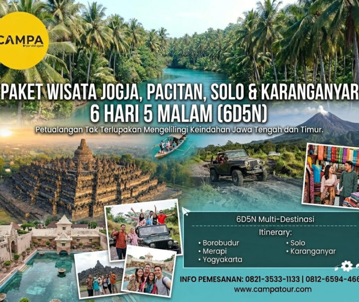 Paket Tour Jogja, Pacitan, Solo dan Karangayar 6 Hari 5 Malam (6H5M)_Campa Tour