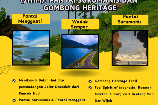 Paket Tour Kebumen 2 Hari 1 Malam (2H1M): Pantai Surumanis dan Gombong Heritage