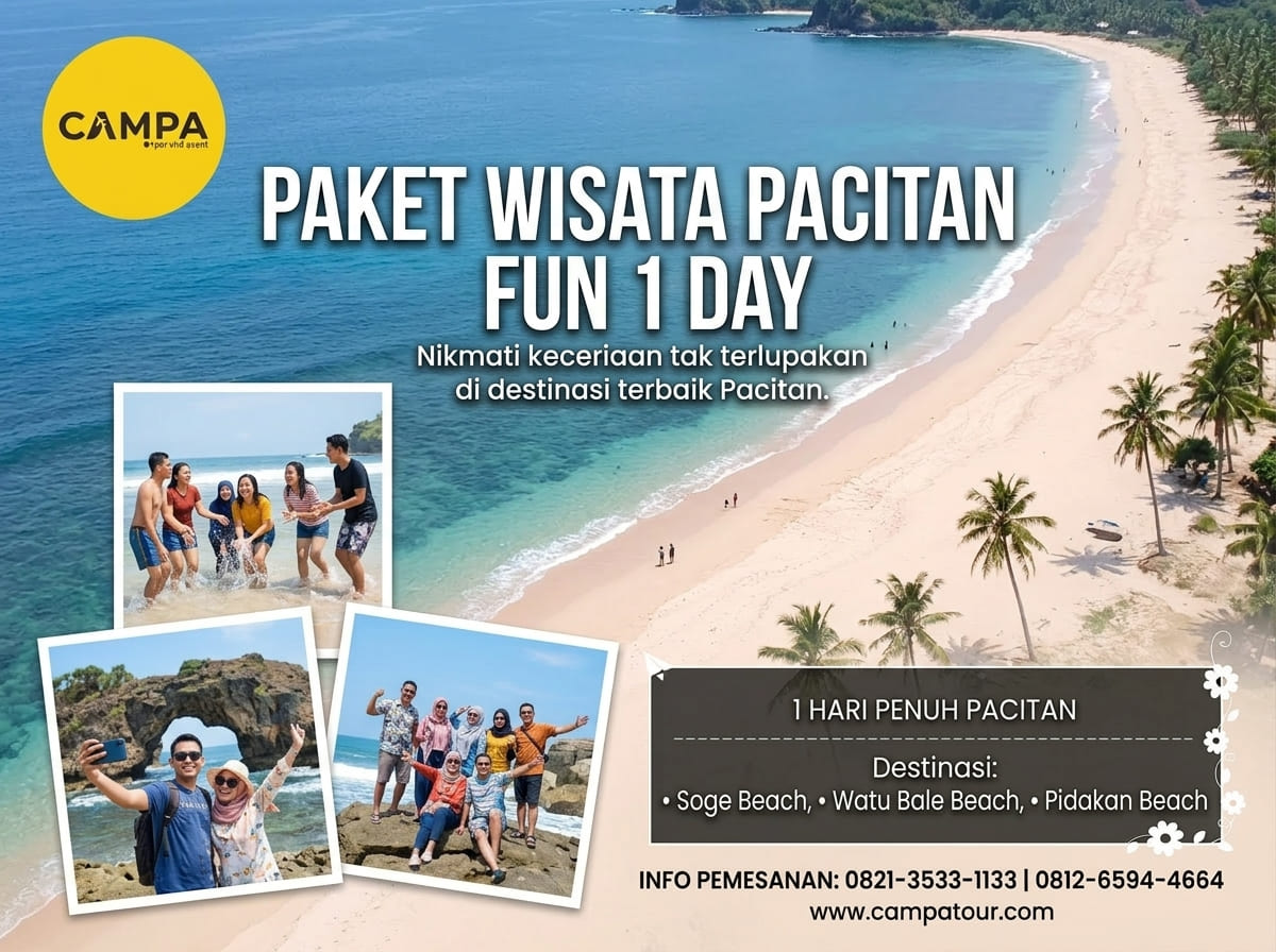 Paket Tour Pacitan 1 Hari Seru_Campa Tour