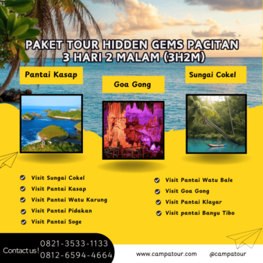 Paket Tour Hidden Gems Pacitan 3 Hari 2 Malam (3H2M)