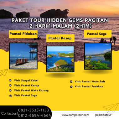 Paket Tour Hidden Gems Pacitan 2 Hari 1 Malam (2H1M)