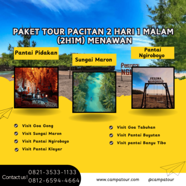 Paket Tour Pacitan 2 Hari 1 Malam (2H1M) Menawan