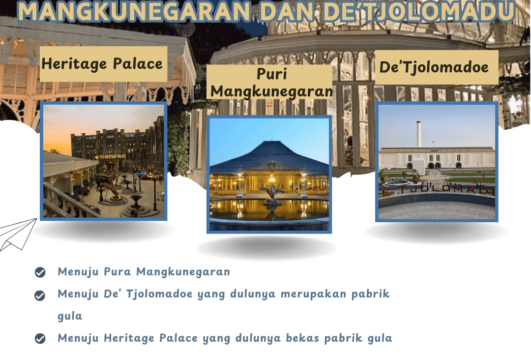 Paket Tour Solo 1 Hari: Pura Mangkunegaran dan De’Tjolomadu