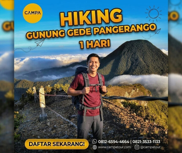 Paket Hiking Gunung Gede Pangrango 1 Hari - Campa Tour