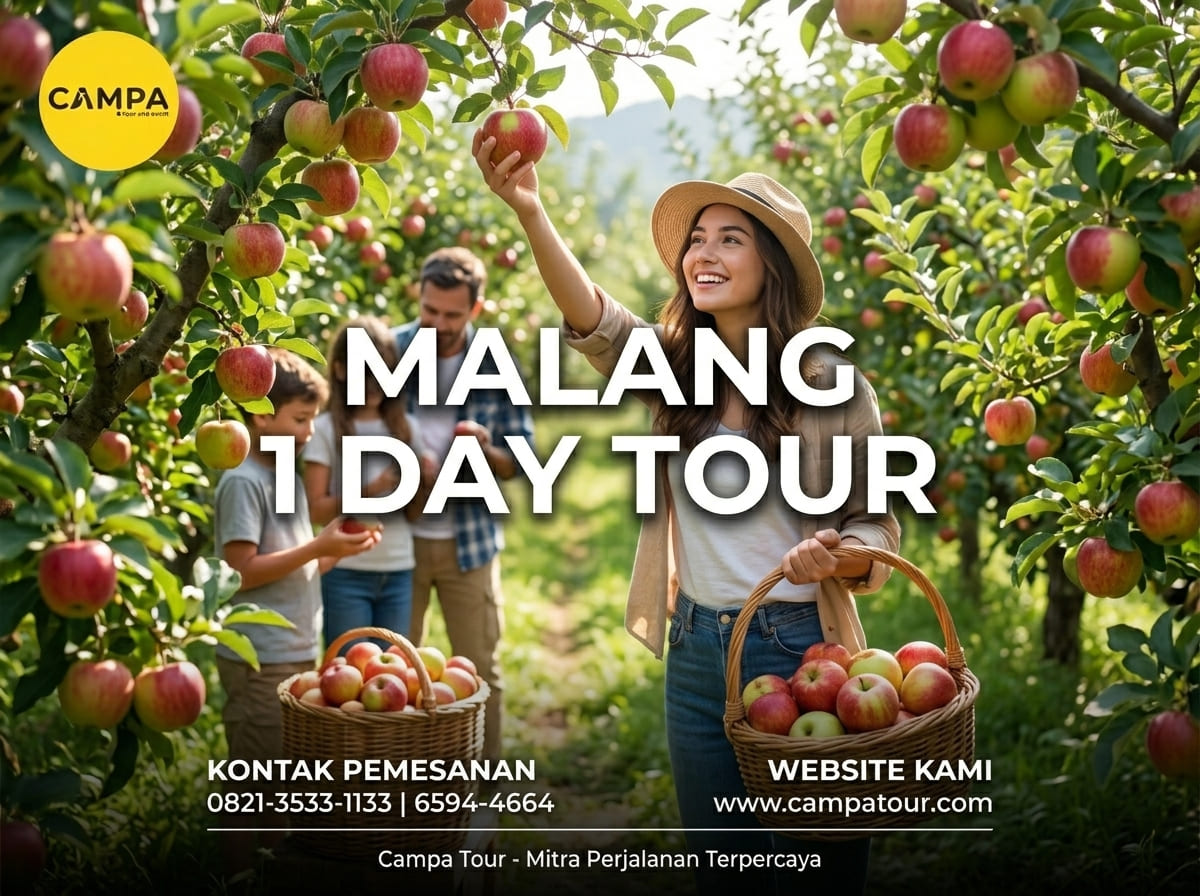 Paket Tour Malang 1 Hari: Air Terjun Coban Pelangi, Tubing Sungai Amprong, Dan Petik Apel bersama Campa Tour