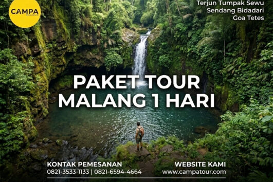 Paket Tour Malang 1 Hari: Air Terjun Tumpak Sewu, Sendang Bidadari, Dan Goa Tetes bersama Campa Tour
