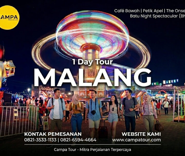 Paket Tour Malang 1 Hari: Café Bawah, Petik Apel, The Onsen Dan Batu Night Spektakuler (BNS) Bersama Campa Tour