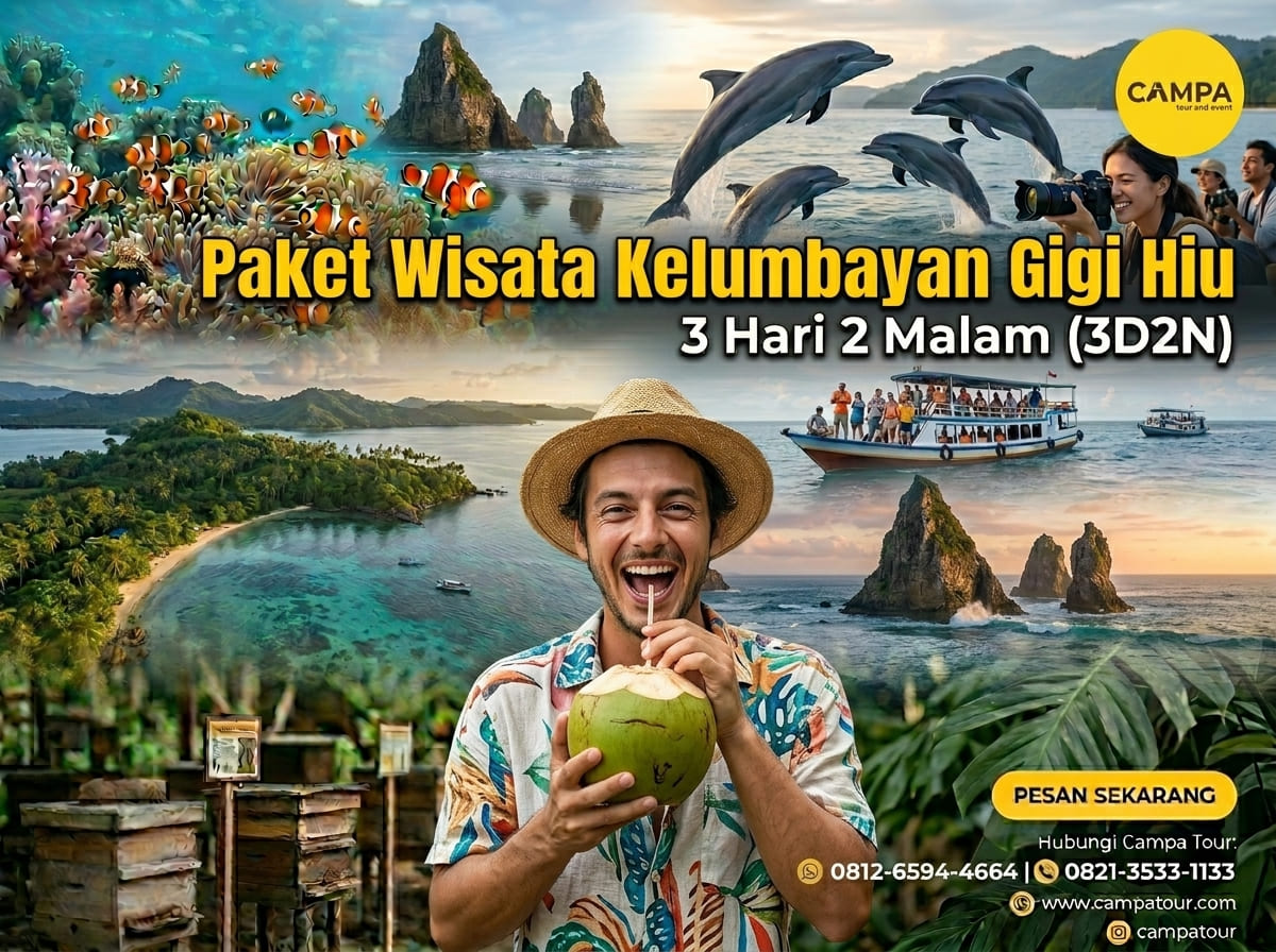 Paket Tour Kelumbayan Gigi Hiu 3 Hari 2 Malam (3H2M)
