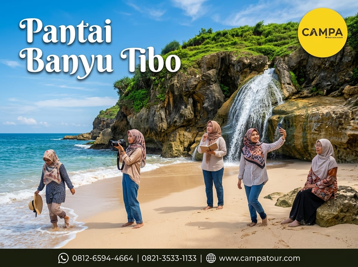 Pantai Banyu Tibo - Paket Wisata Pacitan bersama Campa Tour