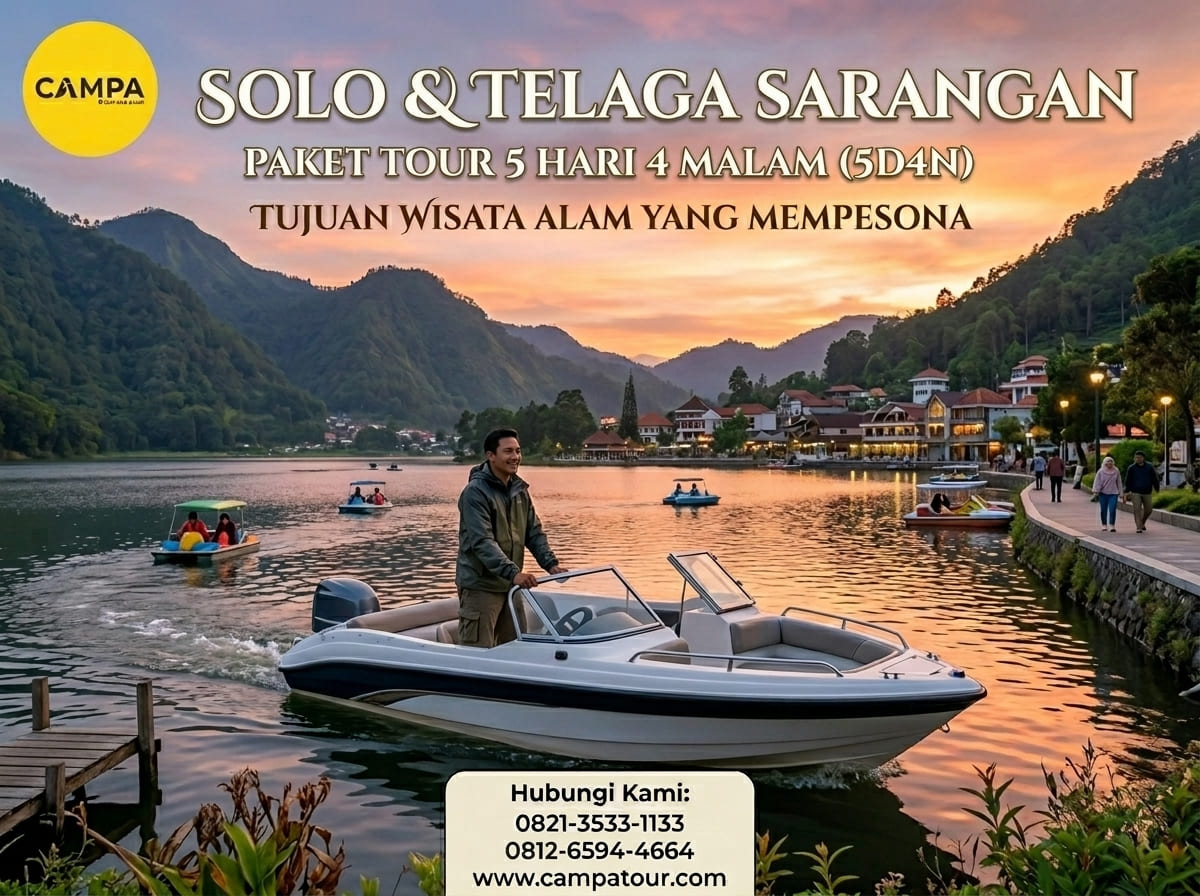 Paket Tour Solo 5H4M (5 Hari 4 Malam): Telaga Sarangan dan Umbul Ponggok bersama Campa Tour