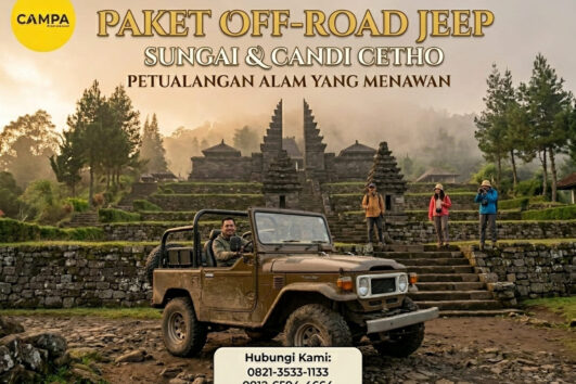Paket Jeep Off Road Sungai dan Candi Cetho bersama Campa Tour