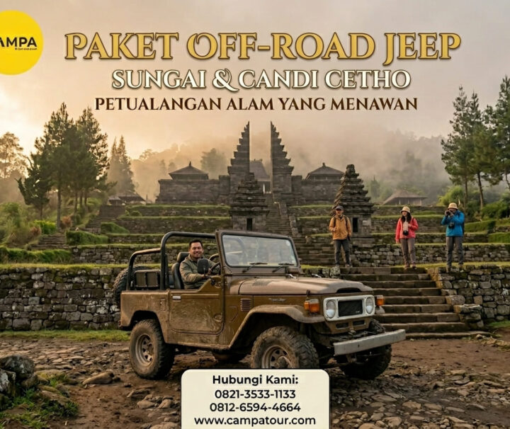 Paket Jeep Off Road Sungai dan Candi Cetho bersama Campa Tour