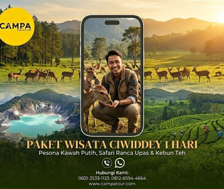 Paket Tour Ciwidey 1 Hari Kawah Putih, Ranca Upas dan Kebun Teh Rancabali_Campa Tour (2)