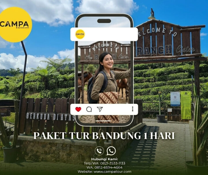 Paket Tour Bandung 1 Hari Tangkuban Perahu, De Ranch Dan Kebun Teh Ciwalini_Campa Tour