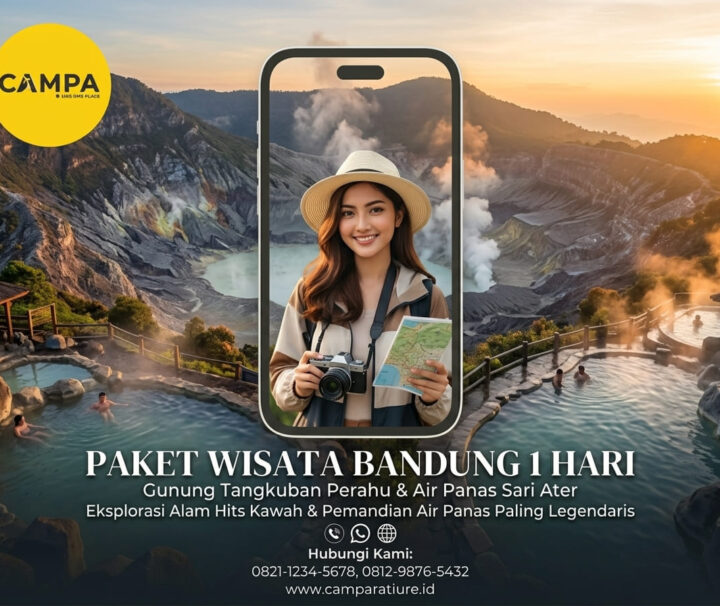 Paket Tour Bandung 1 Hari: Gunung Tangkuban Perahu Dan Sari Ater Hot Spring Water Dan The Great Asia Afrika bersama Campa Tour