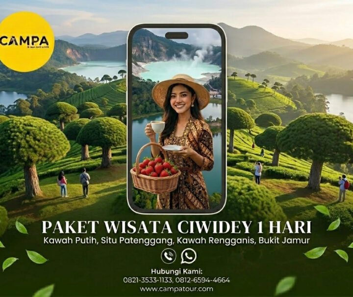 Paket Tour Ciwidey 1 Hari: Kawah Putih, Situ Patenggang, Kawah Rengganis dan Bukit Jamur bersama Campa Tour