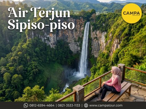 Air Terjun Sipiso Piso dalam paket Tour Wisata Berastagi bersama Campa Tour