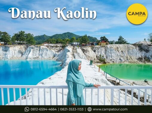Danau Kaolin dalam paket Tour Bangka bersama Campa Tour