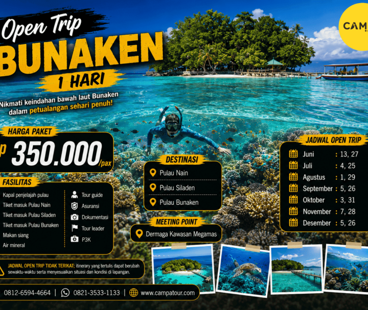 Open Trip Bunaken 1 Hari bersama Campa Tour