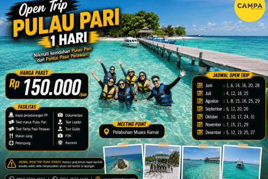 Open Trip Pulau Pari 1 Hari bersama Campa Tour