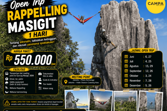 Open Trip Rappeling Masigit 1 Hari bersama Campa Tour (2)