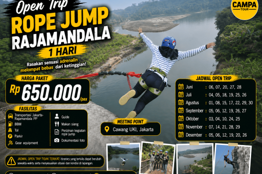 Open Trip Rope Jump Rajamandala 1 Hari bersama Campa Tour