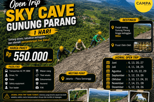 Open Trip Sky Cave Gunung Parang 1 Hari bersama Campa Tour