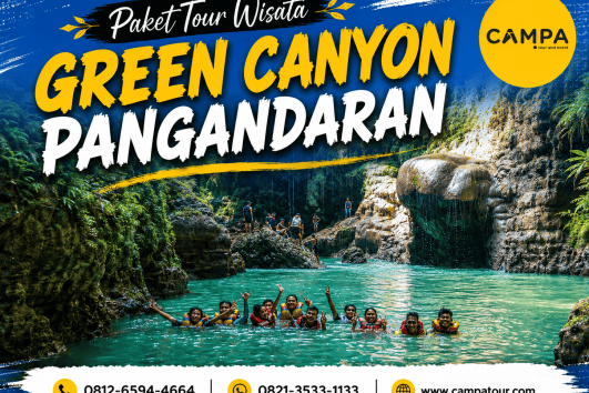 Paket Tour Wisata Green Canyon Pangandaran bersama Campa Tour