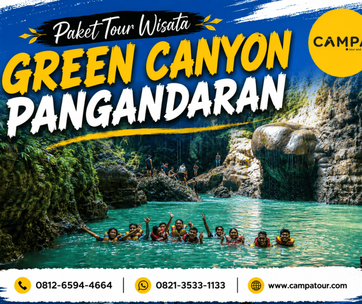 Paket Tour Wisata Green Canyon Pangandaran bersama Campa Tour