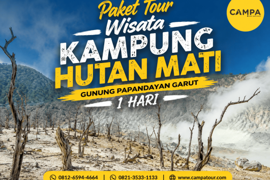 Paket Tour Wisata Kampung Hutan Mati Gunung Papandayan Garut bersama Campa Tour