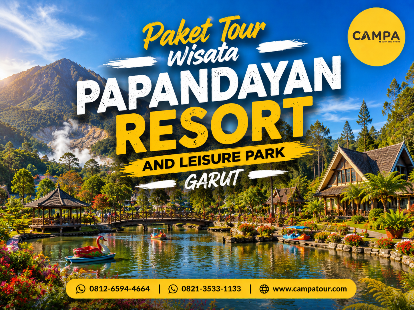 Paket Tour Wisata Papandayan Resort & Leisure Park bersama Campa Tour