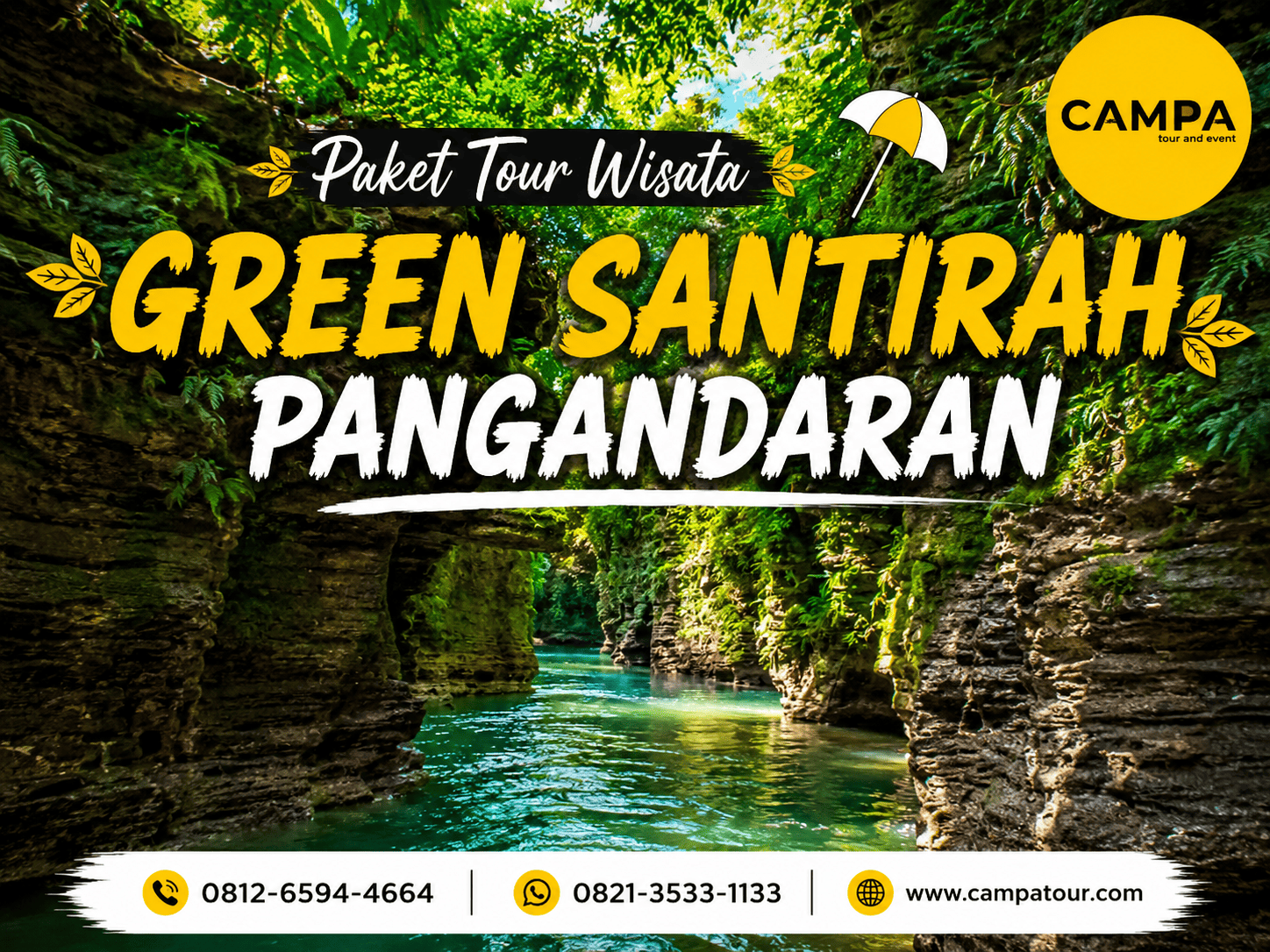 Paket Wisata Green Santirah pangandaran bersama Campa Tour