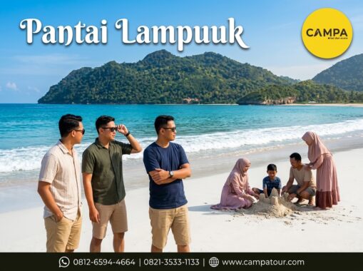 Pantai Lampuuk dalam paket Tour Wisata Aceh bersama Campa Tour