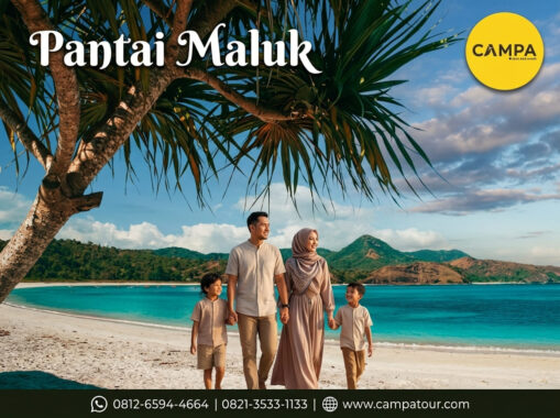 Pantai Maluk dalam Paket Tour Pulau Moyo bersama Campa Tour