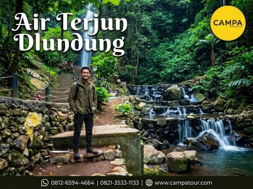 Air Terjun Dlundung dalam paket tour wisata mojokerto bersama Campa Tour
