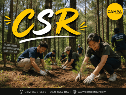 CSR sebagai salah satu pilihan Gathering Corporate bersama Campa Tour di Sentul