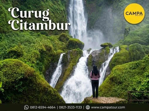 Curug Citambur dalam paket tour wisata cianjur bersama campa tour