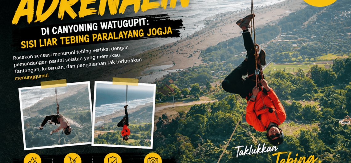 Menantang Adrenalin di Canyoning Watugupit Sisi Liar Tebing Paralayang Jogja - Campa Tour