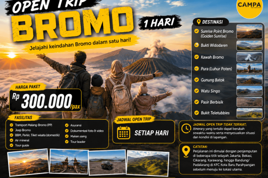 Open Trip Bromo 1 Hari bersama Campa Tour