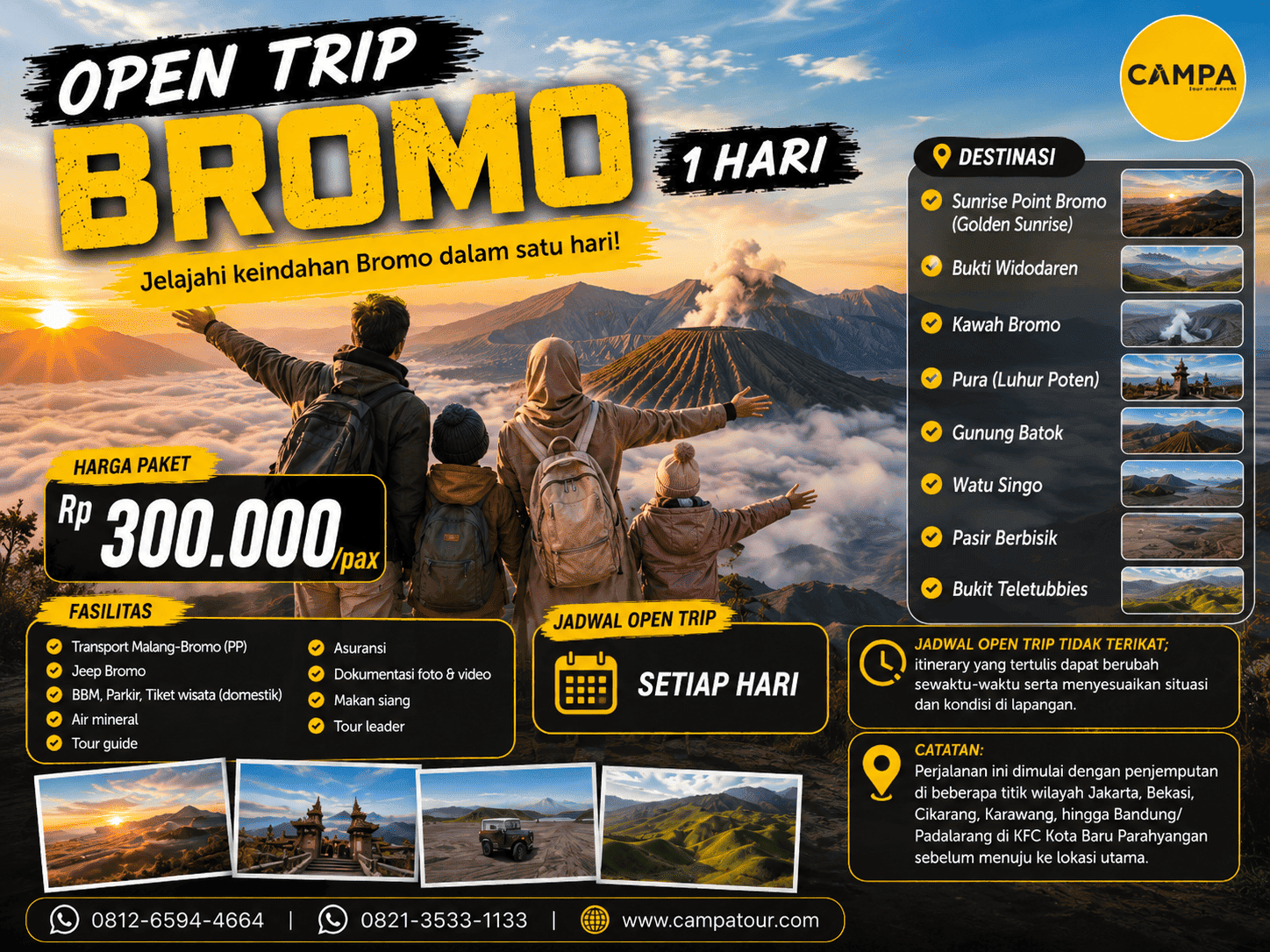 Open Trip Bromo 1 Hari bersama Campa Tour