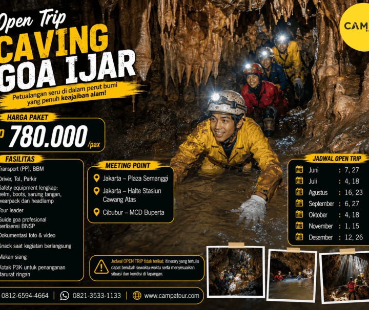 Open Trip Caving Goa Ijar yang dipandu oleh Campa Tour