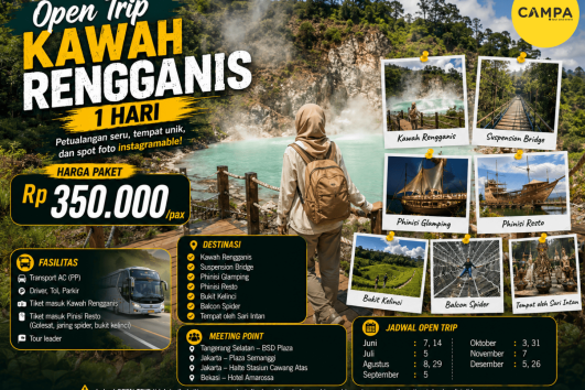 Open Trip Kawah Rengganis 1 Hari yang dipandu oleh Campa Tour