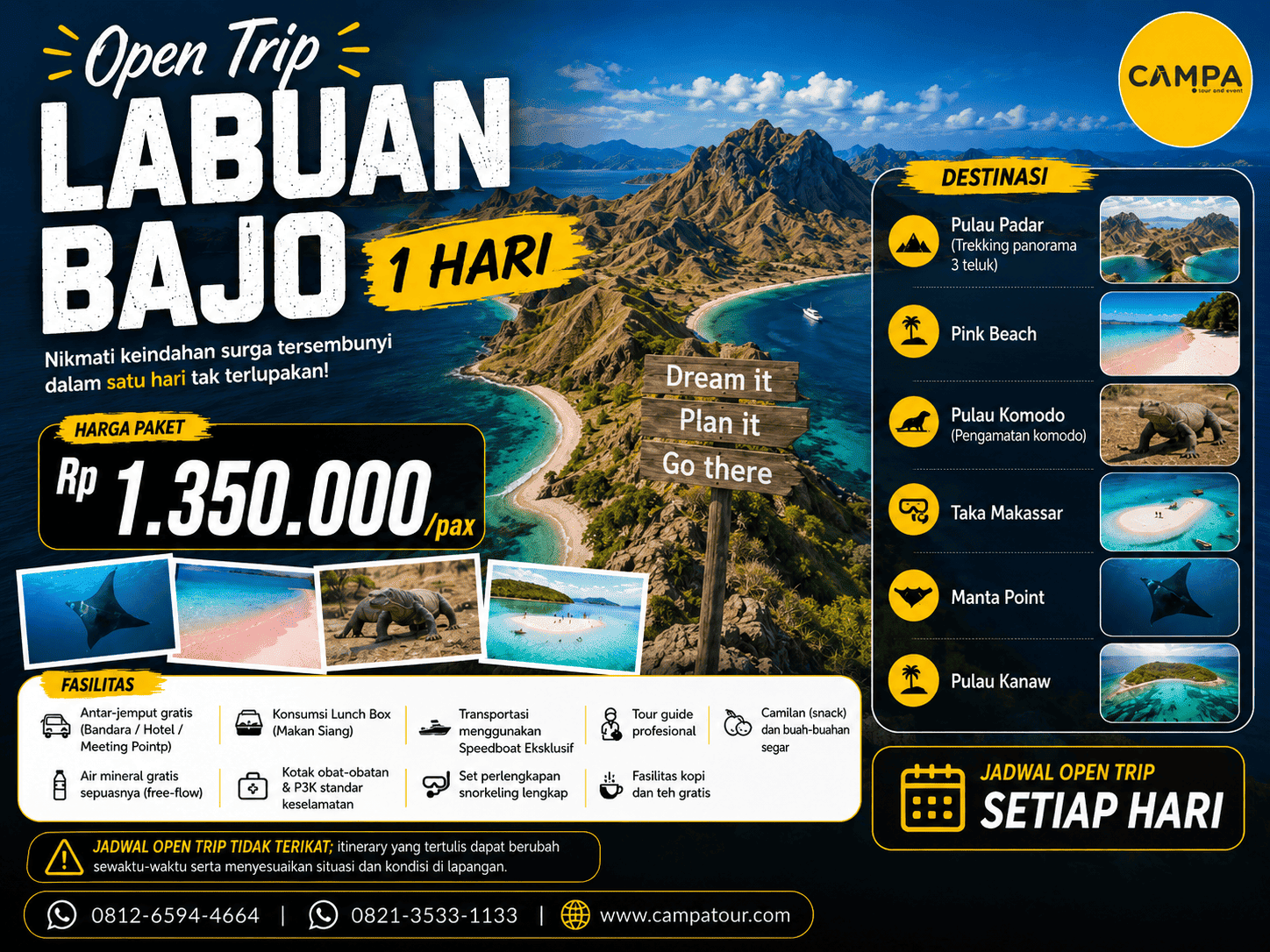 Open Trip Labuan Bajo 1 Hari bersama Campa Tour