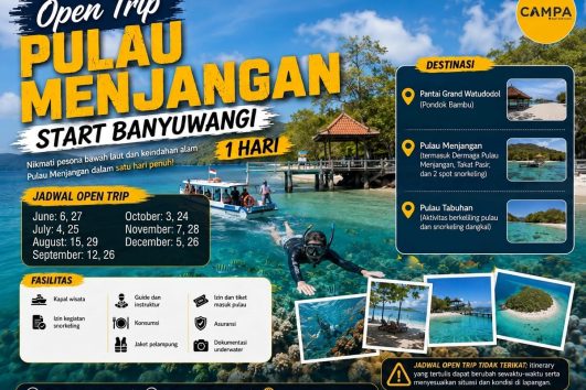 Open Trip Pulau Menjangan Start Banyuwangi 1 Hari bersama Campa Tour
