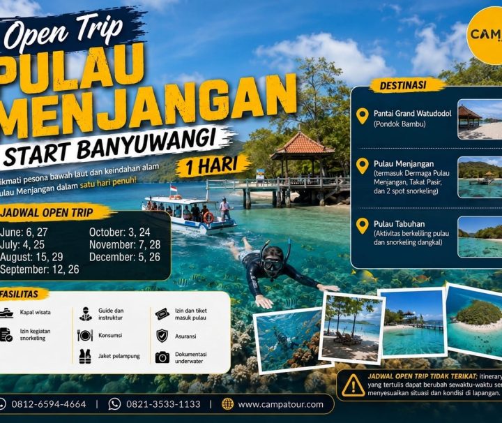Open Trip Pulau Menjangan Start Banyuwangi 1 Hari bersama Campa Tour